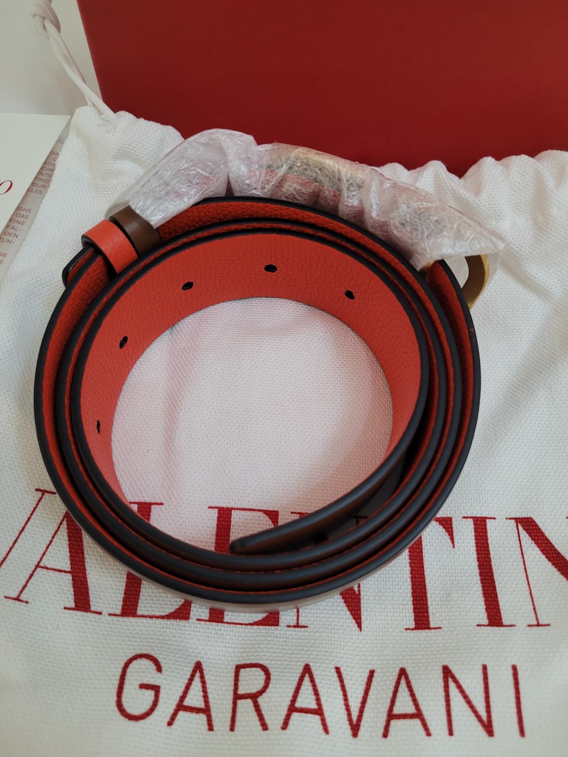 (미사용,새상품) 발렌티노 리버시블 금장 벨트 상품이미지3