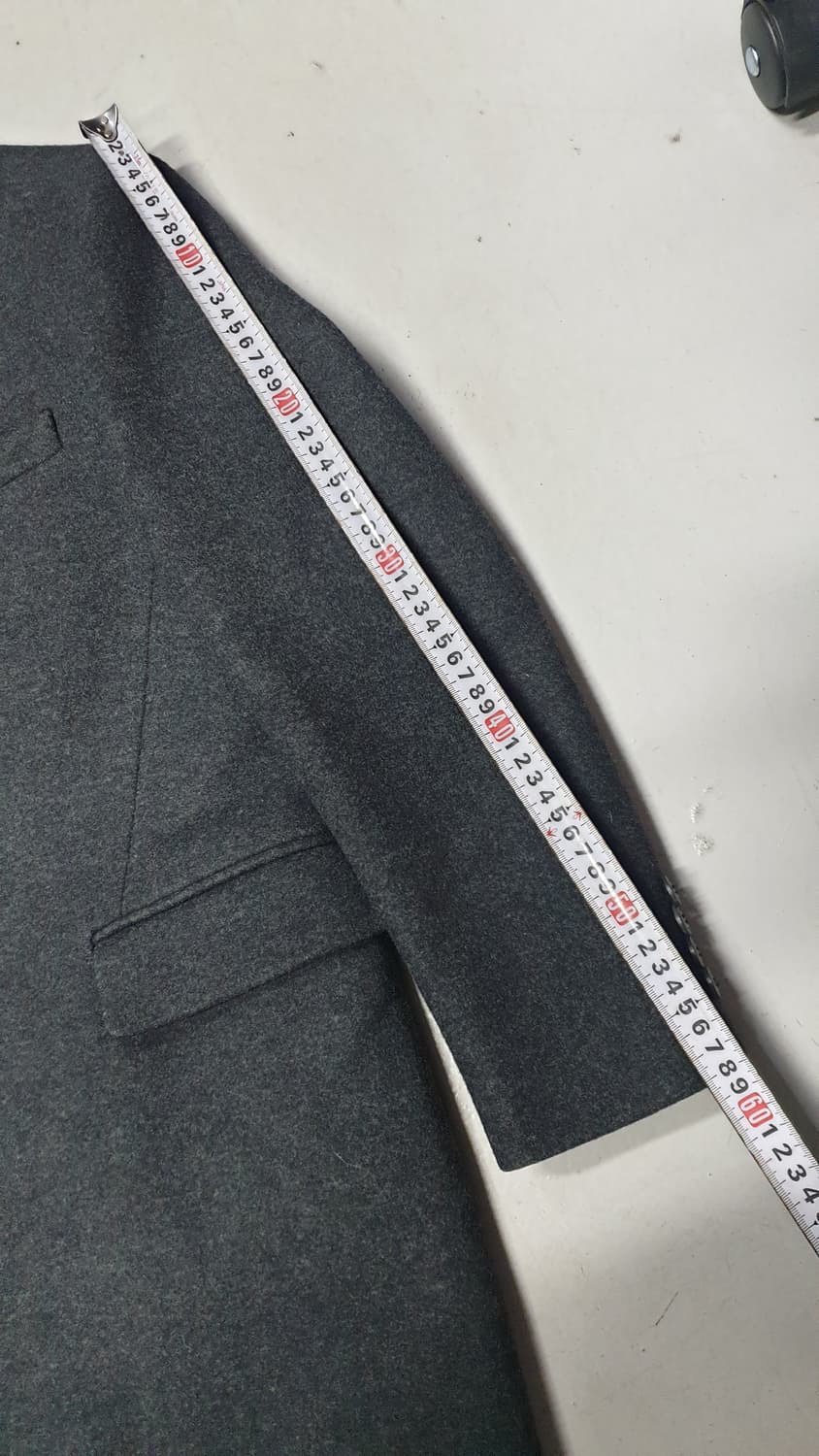 타미 힐피거 남성 싱글 코트 S 차콜 상품이미지5