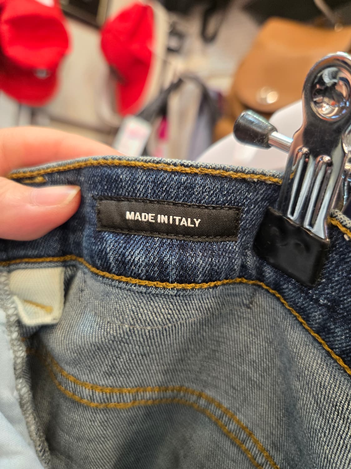 [쿨거환영]R13 크로스오버 비대칭 스판 데님 팬츠 상품이미지7