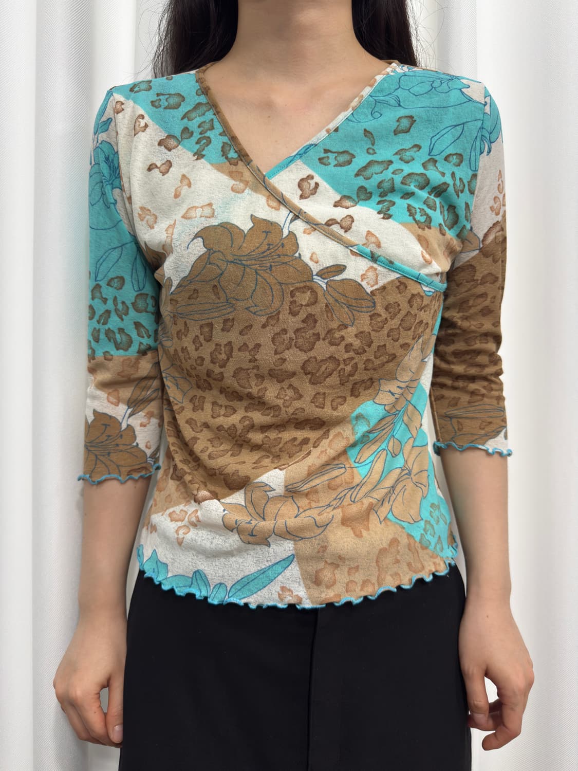 oriental wrap blouse 상품이미지1