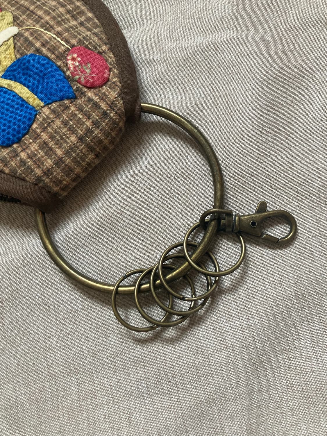 핸드메이드 아플리케 스냅 포켓 키링 상품이미지3