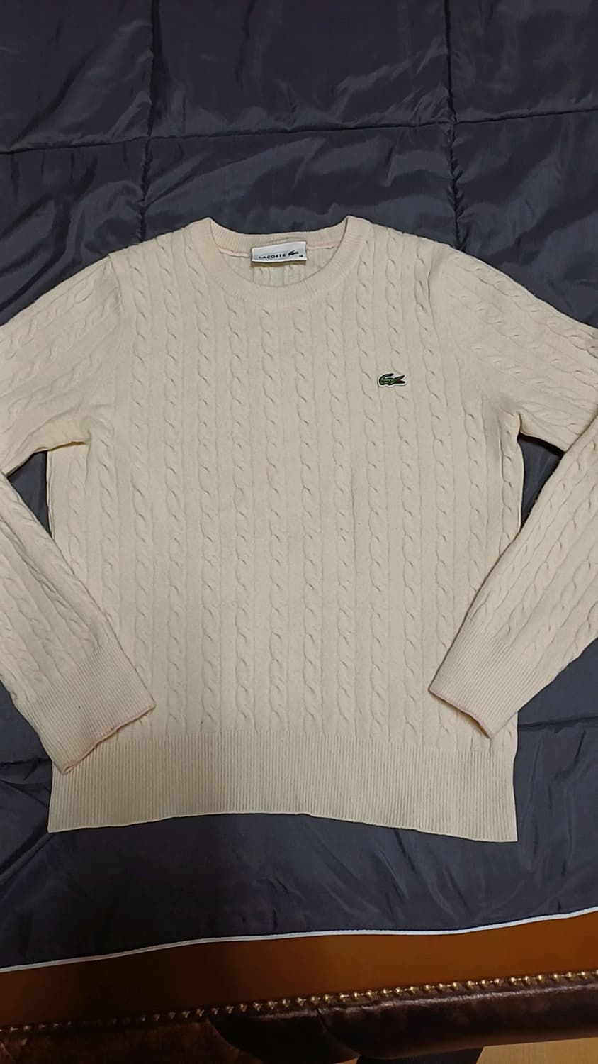 라코스테 크롭꽈배기니트 90 여성55 가슴43 기장52 상품이미지1