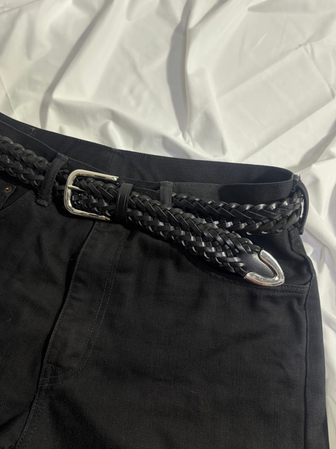 Liberal 위빙 레더 웨스턴 벨트 italy 상품이미지3