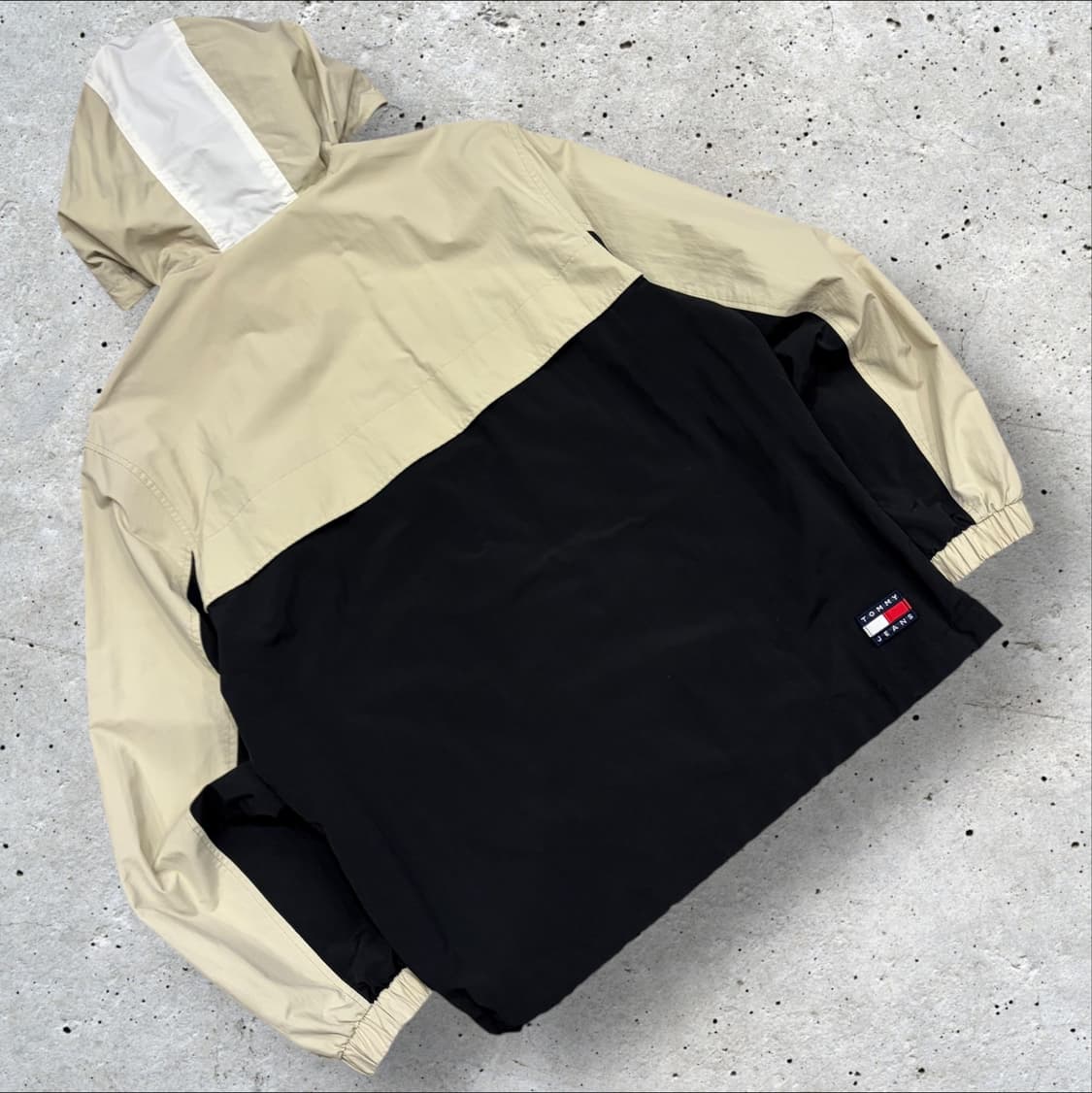 [L] 타미진스 타미힐피거 블랙/베이지 바람막이 후드 자켓 C354 상품이미지2