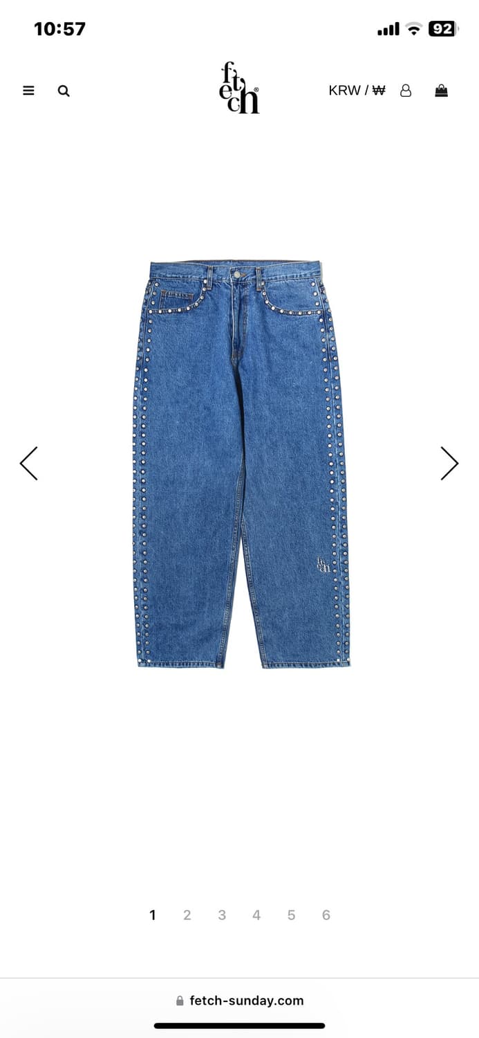fetch sunday  스터드 데님 팬츠 상품이미지1