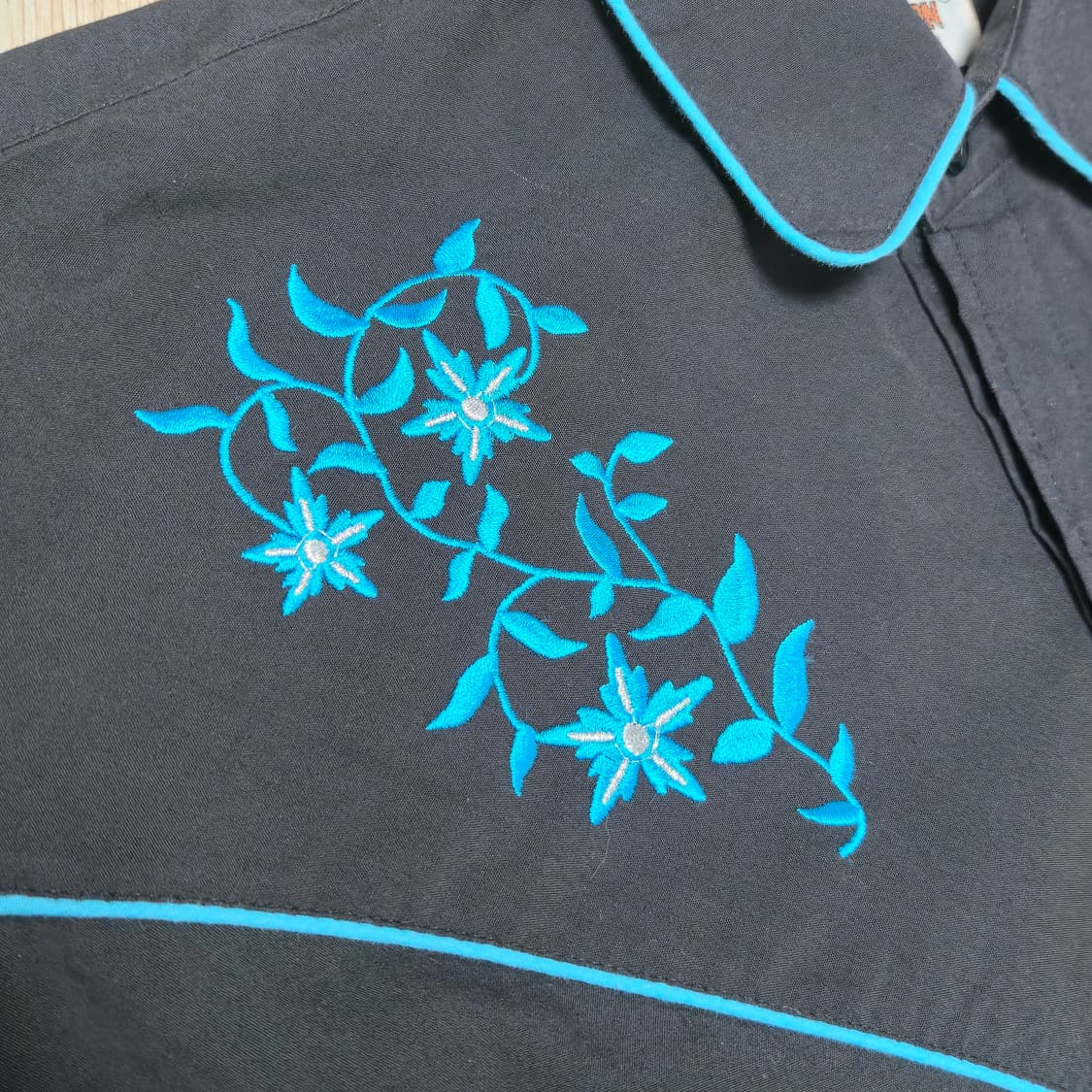 웨스턴 셔츠 블랙 M 상품이미지5