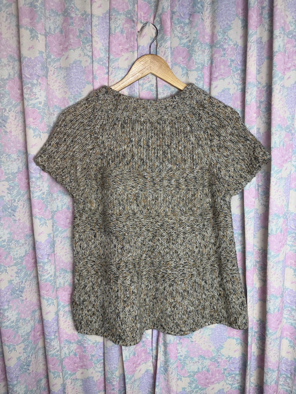 베이지 보카시 반소매 니트 상품이미지8