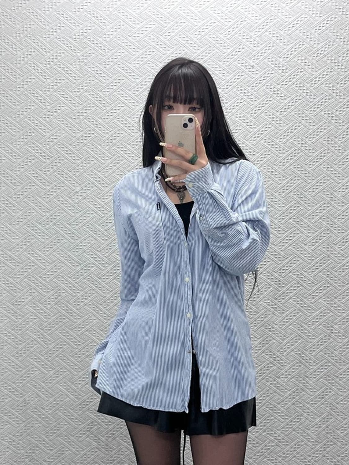 바버 캐주얼 모던시크 스트라이프 포켓로고 셔츠 105 C10066 상품이미지2