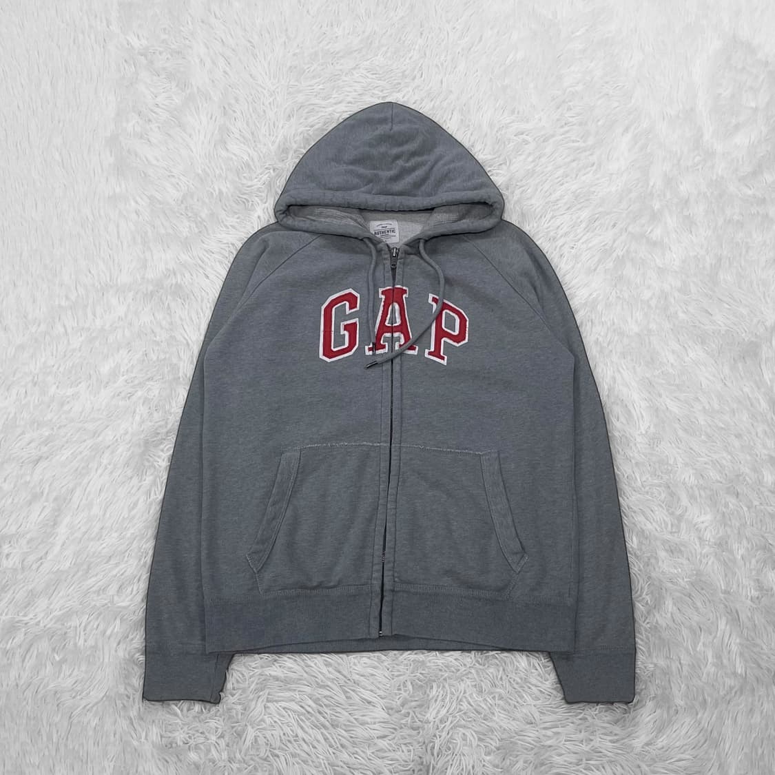 갭 Gap 스펠 로고 후드집업 그레이 상품이미지2