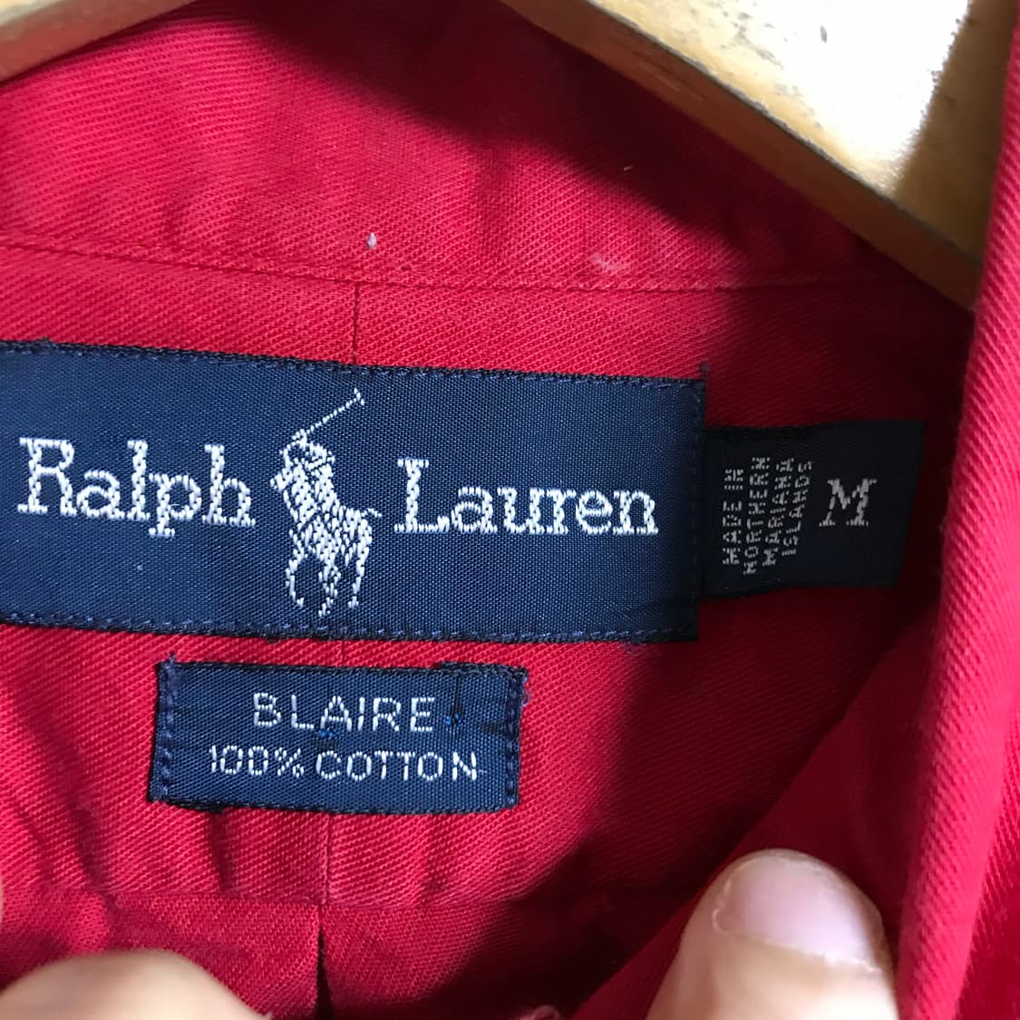 폴로 랄프로렌 빨강 단색셔츠 상품이미지3