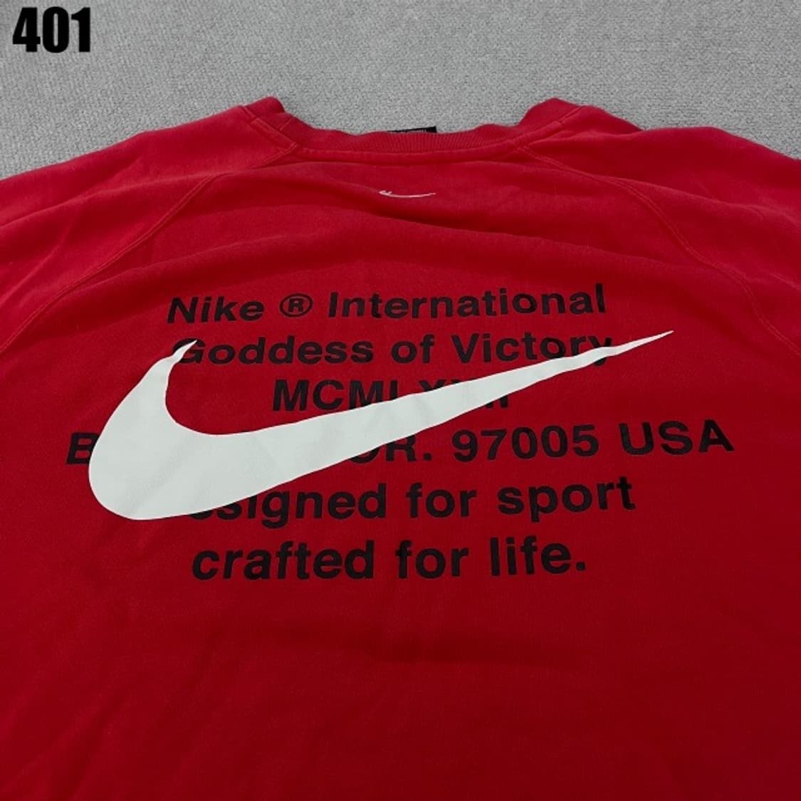 나이키 더블 스우시 레드 맨투맨 상품이미지6