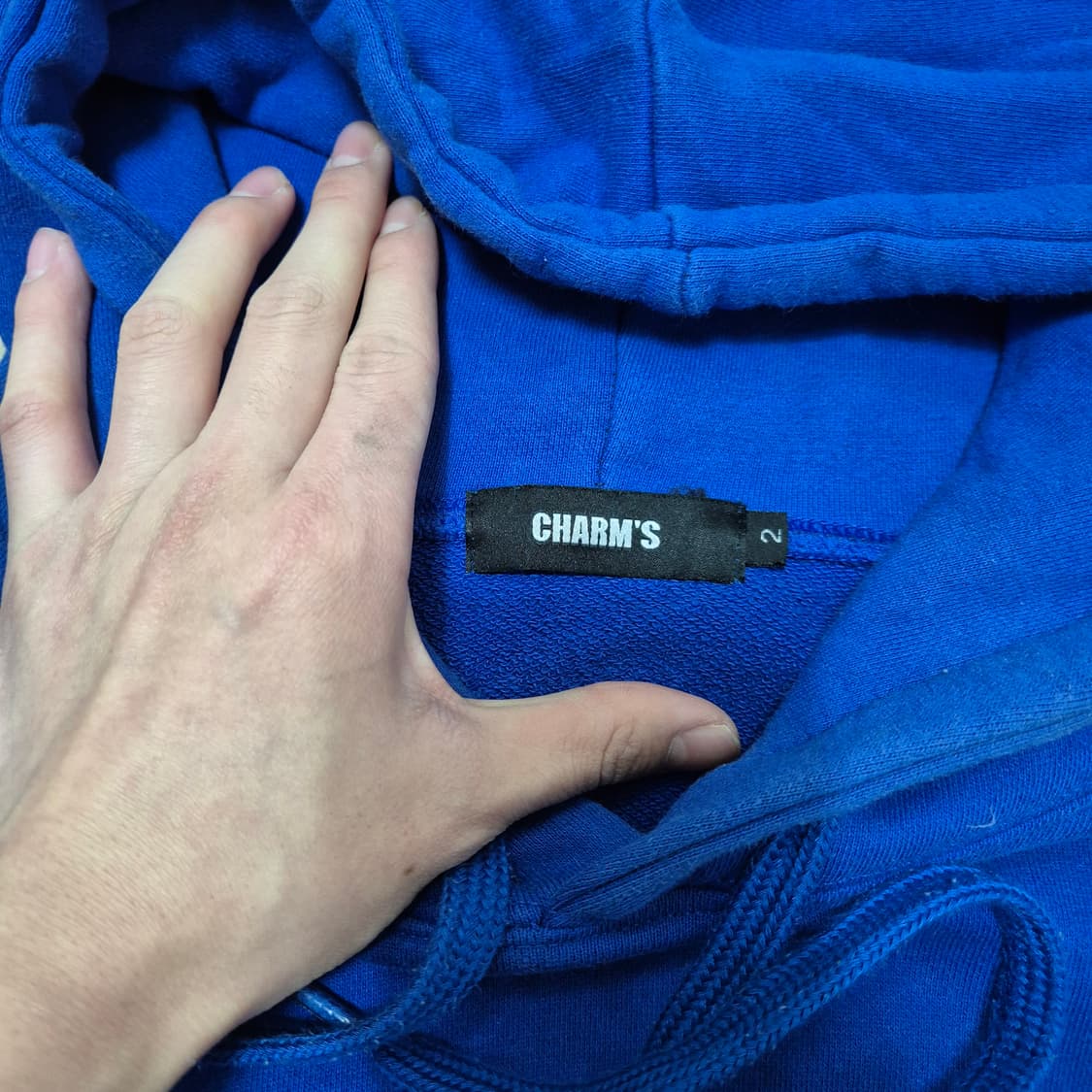 참스 빅로고 자수 후드티 상품이미지5