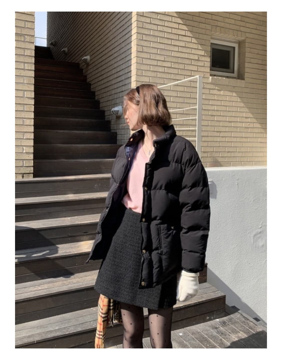 모데스트무드 다이애나 패딩 검정 상품이미지4