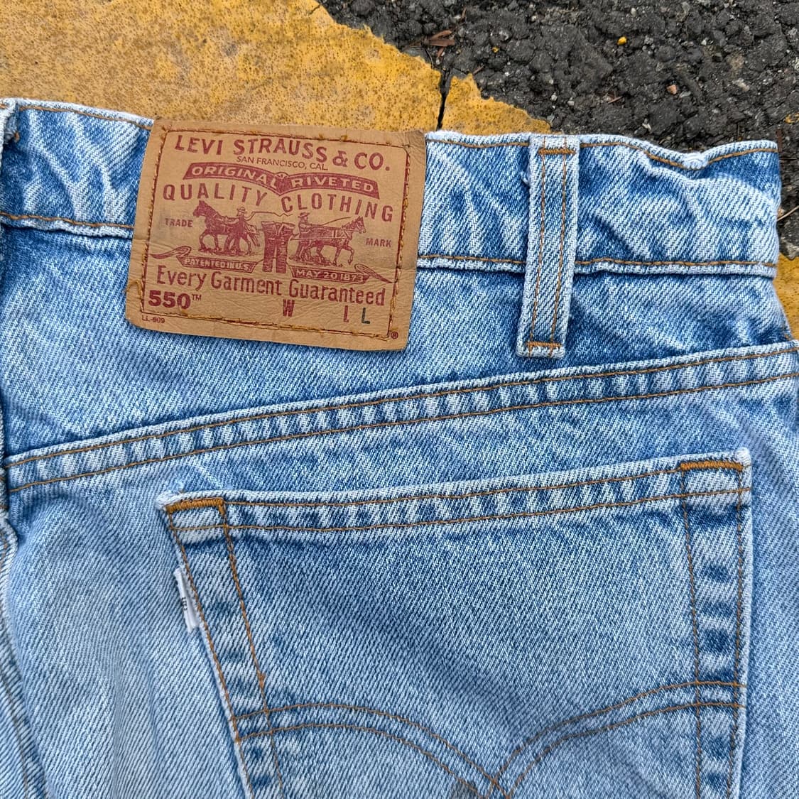 90s USA 빈티지 리바이스 550 W36 L30 연청 상품이미지9