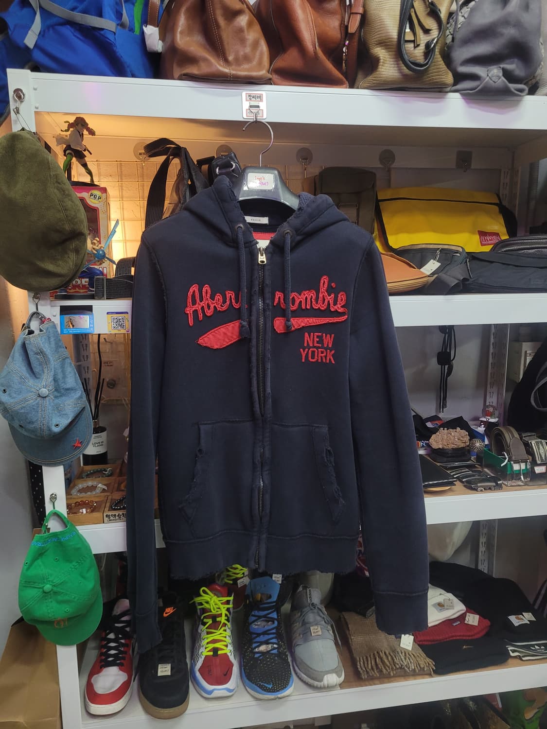 아베크롬비 진네이비 후드 집업 상품이미지1