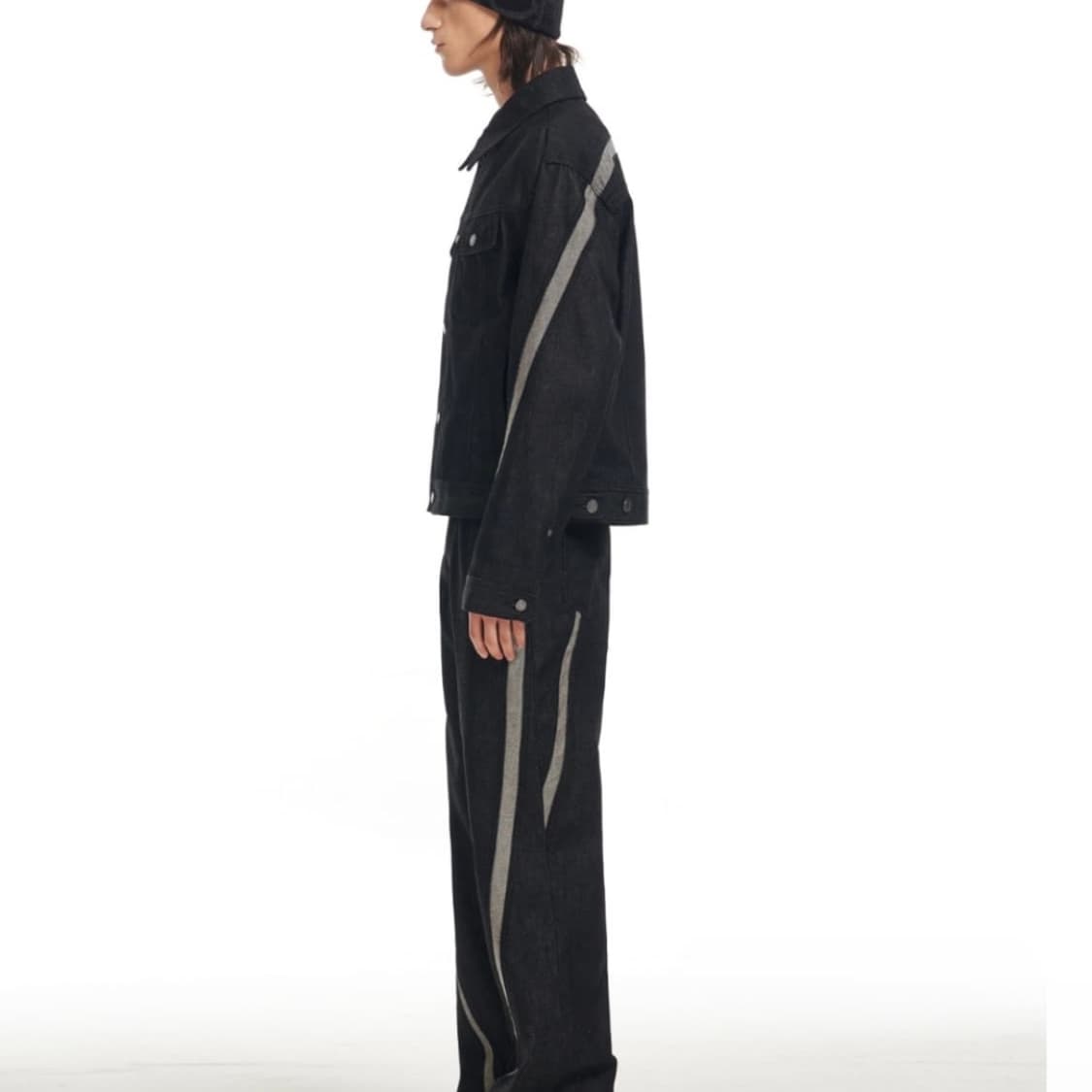 50 애드오프 WAVE CURL LINE WIDE DENIM PANTS  상품이미지3