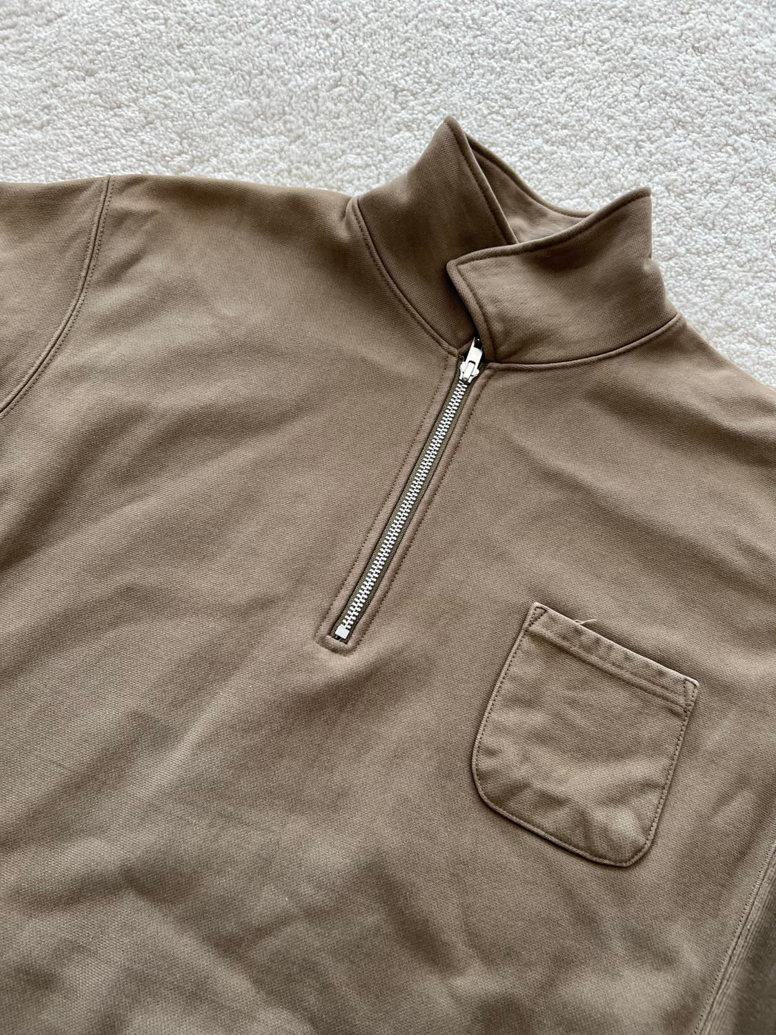 헤리티지 플로스 하프 집업 카키 상품이미지7