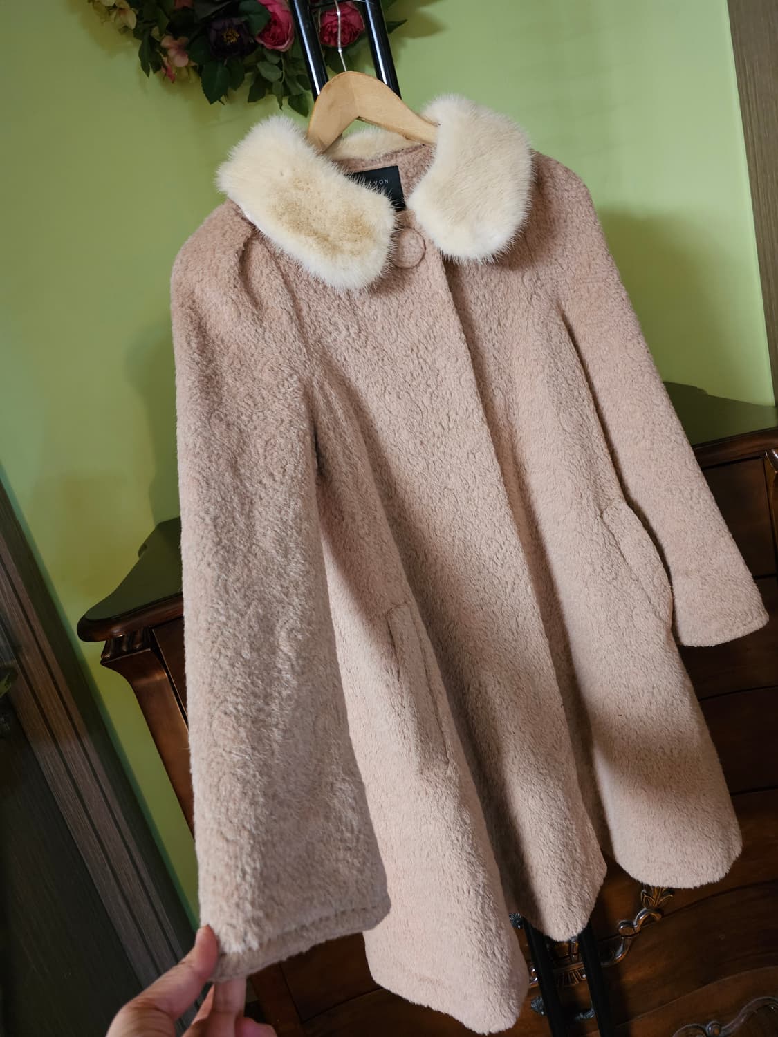 레니본 밍크카라 알파카코트 상품이미지4