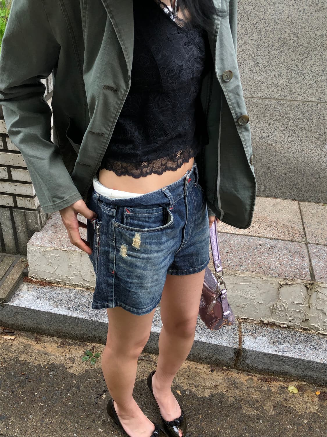zip-pocket denim shorts  상품이미지2