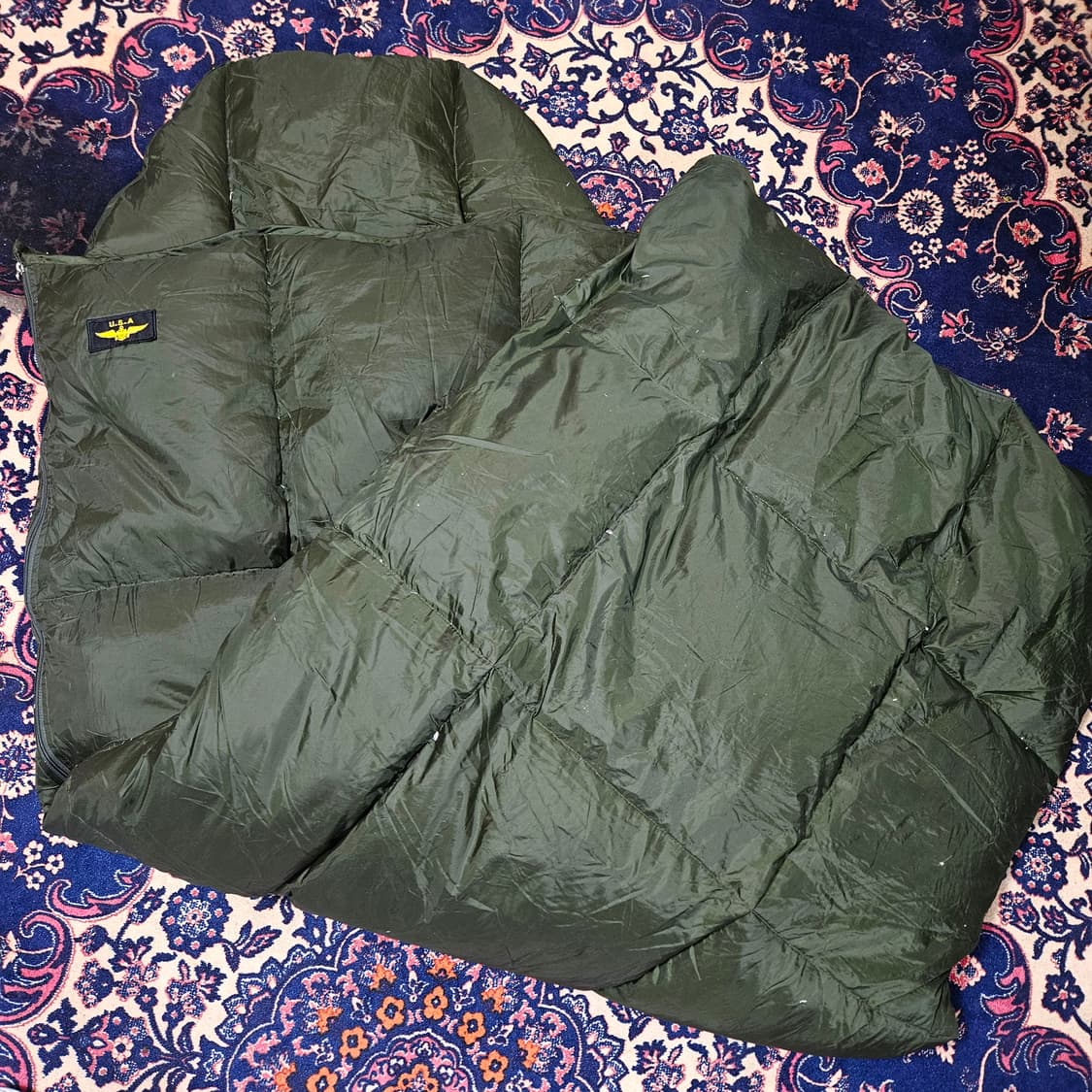 US ARMY USA 패치드 오리털 침낭 Free 상품이미지2