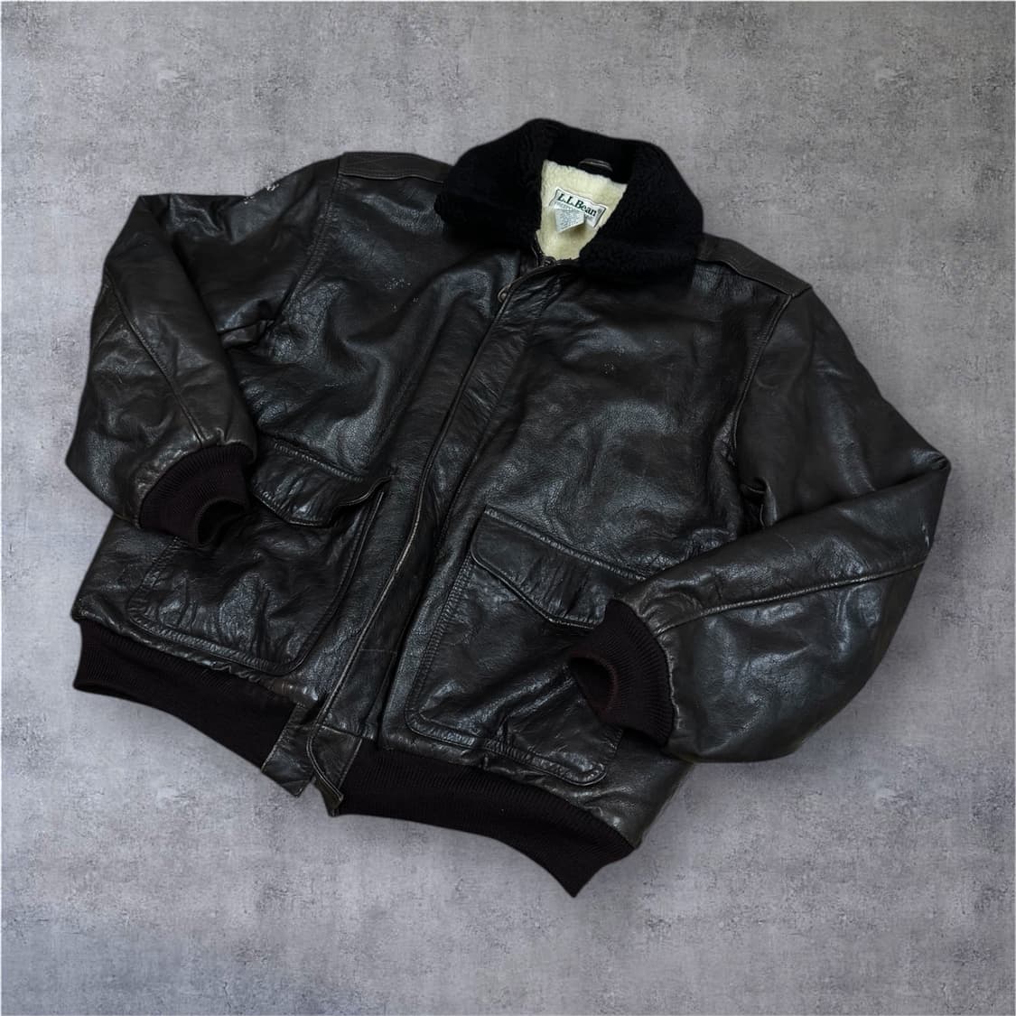 USA made)엘엘빈(llbean) G-1 레더자켓 44 상품이미지2