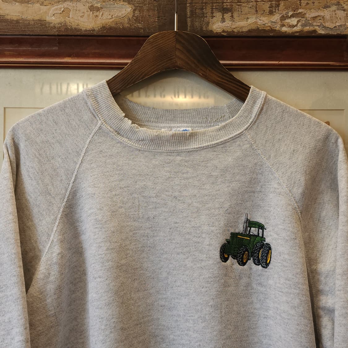 90s 헤인즈 빈티지 스웻셔츠 플레인 스웻셔츠 오트밀 화이트 xxl 상품이미지4