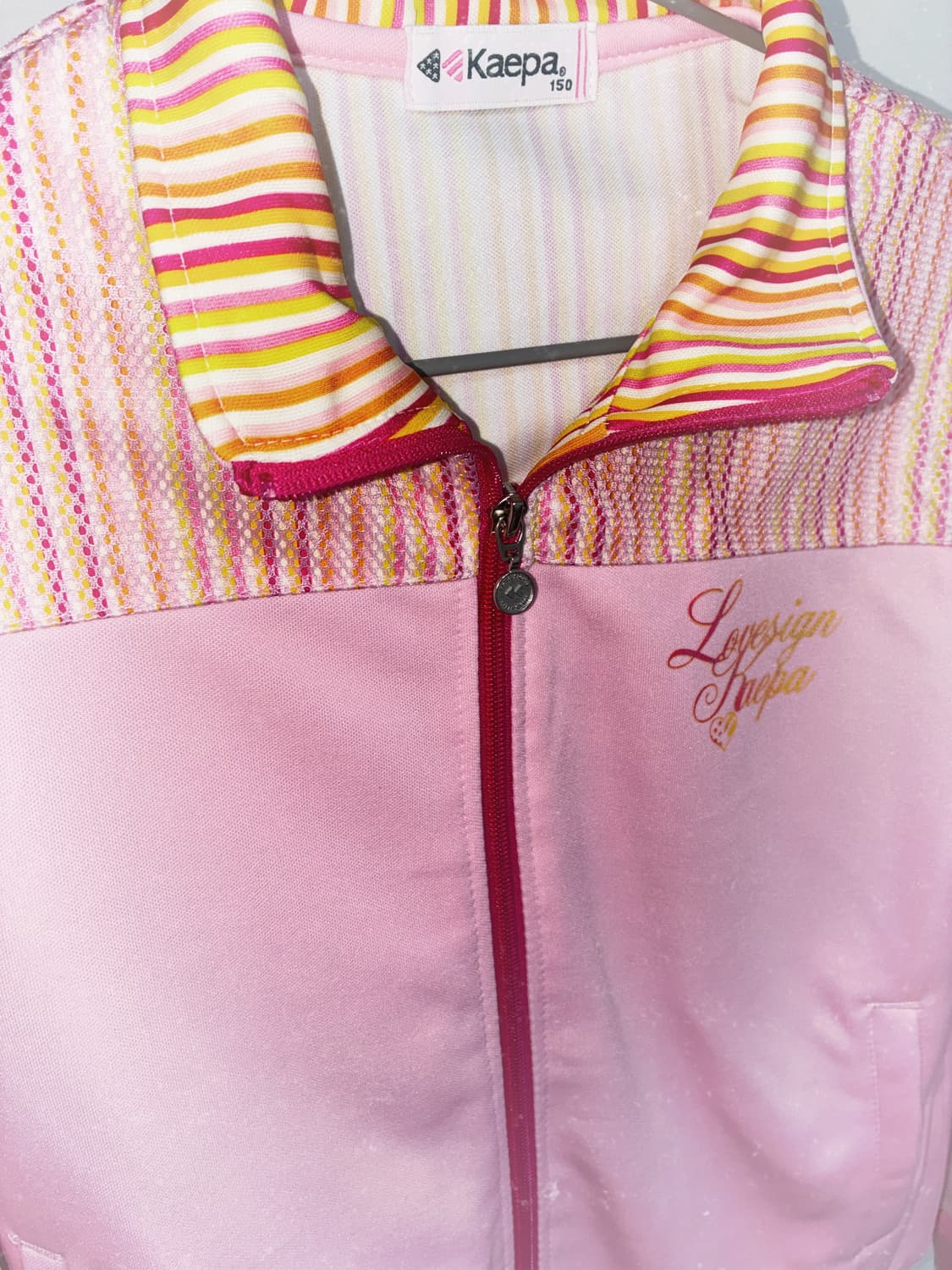 일본 빈티지 kaepa y2k 키치룩 트랙탑 핑크 집업 상품이미지3