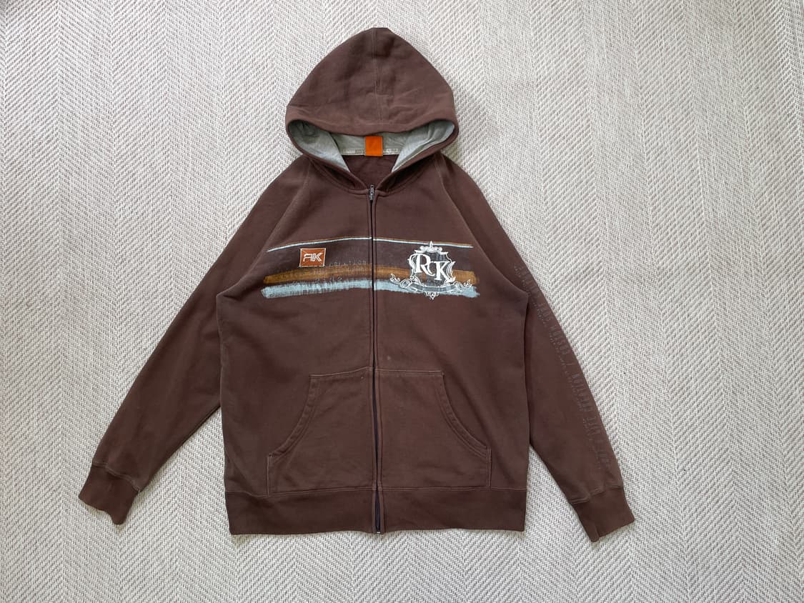 빈티지 y2k Russ.K 브라운 후드집업  상품이미지1