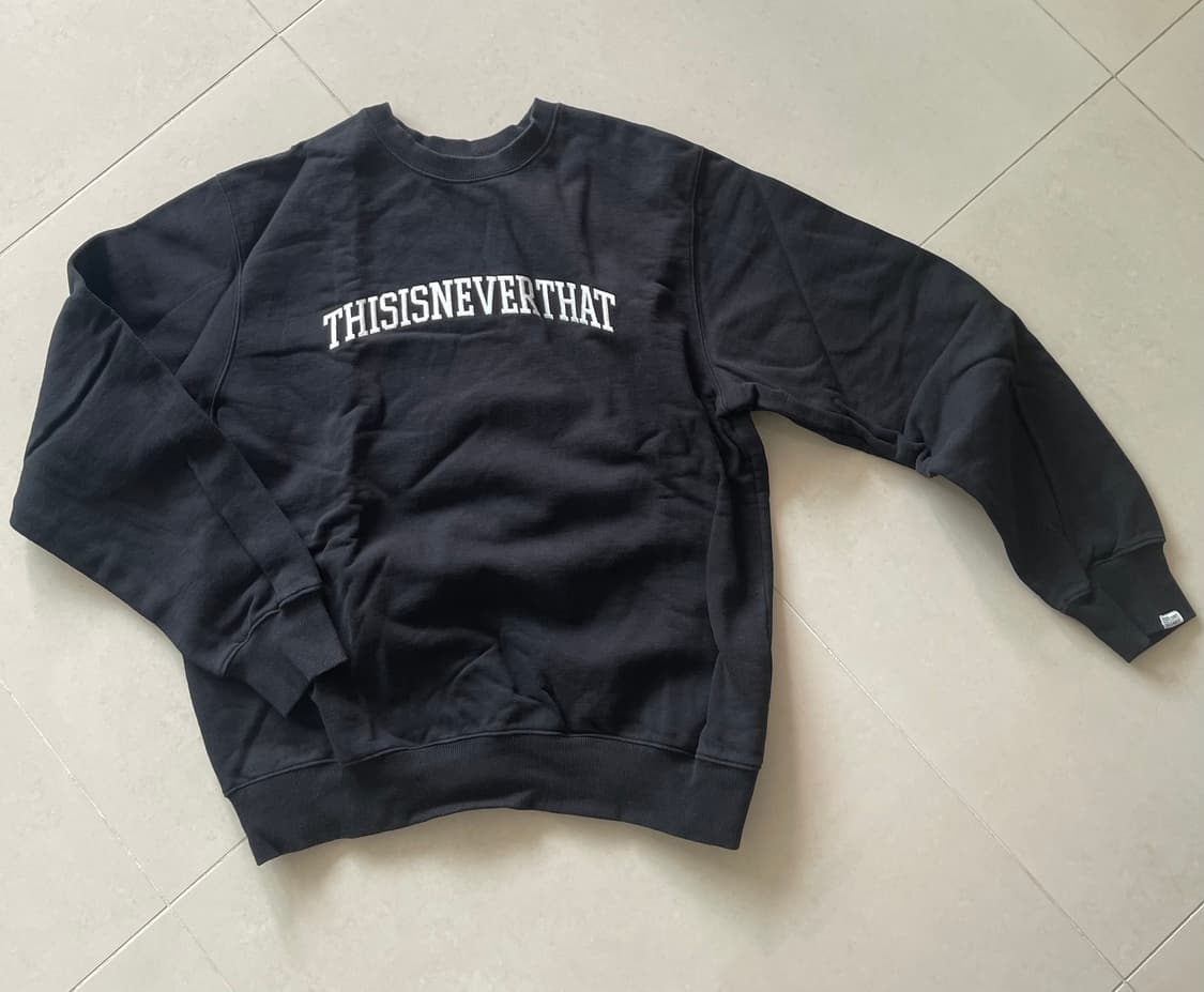 디스이즈네버댓 아치로고 스웨트 블랙 상품이미지1