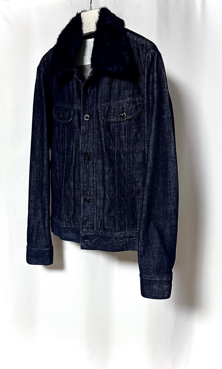 마르지엘라 13aw Denim Detachable Fur 트러커자켓 상품이미지1
