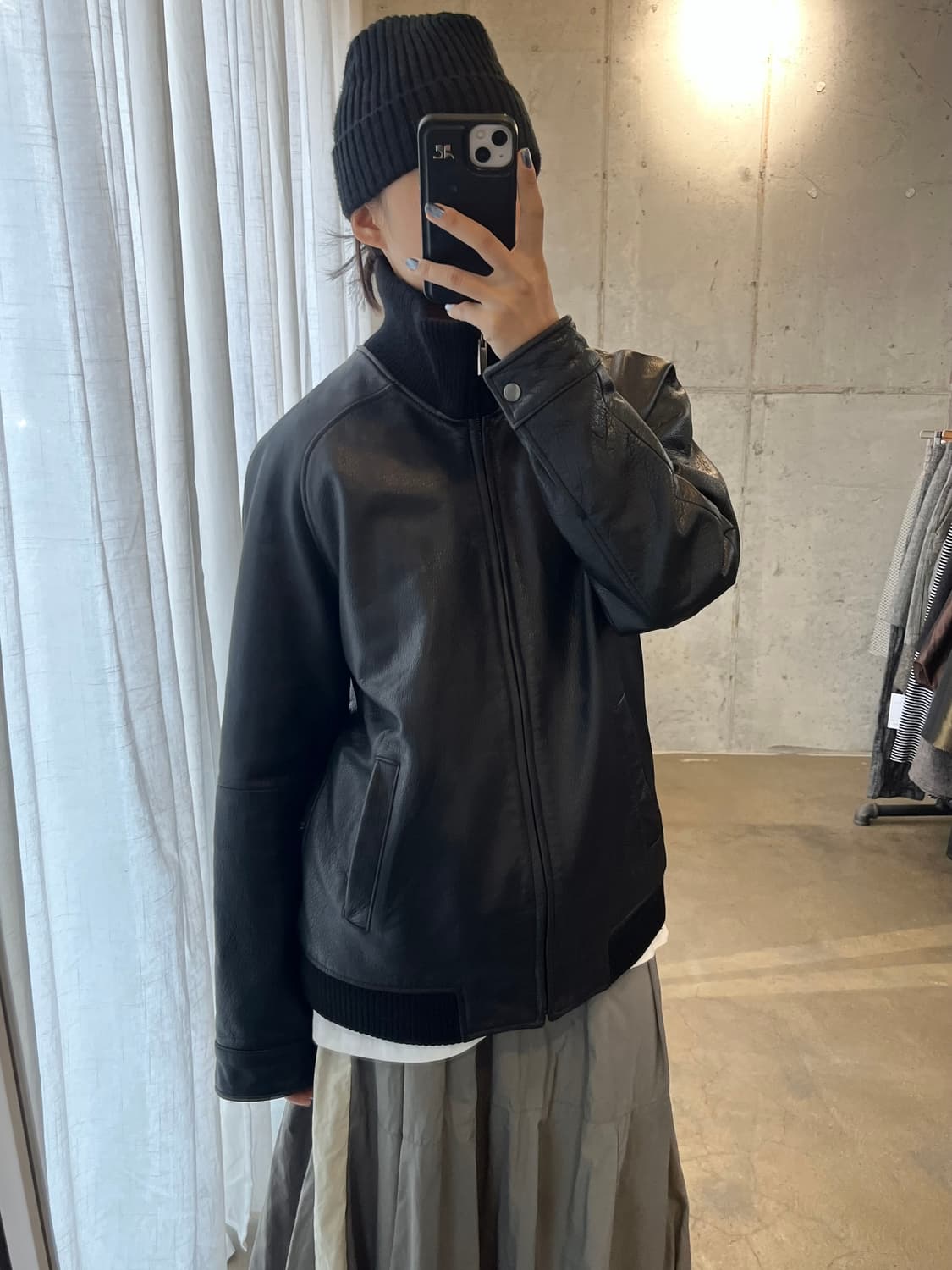 cow leather 소가죽 자켓 블랙 상품이미지2