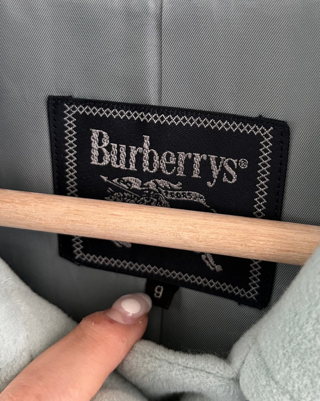 Burberry 버버리 90’s 민트 컬러 앙고라 롱 코트 상품이미지3