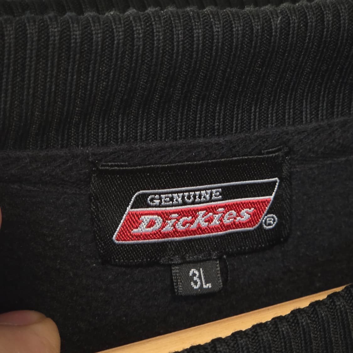 JPN 디키즈 빅로고 오버핏 블랙 맨투맨 상품이미지8