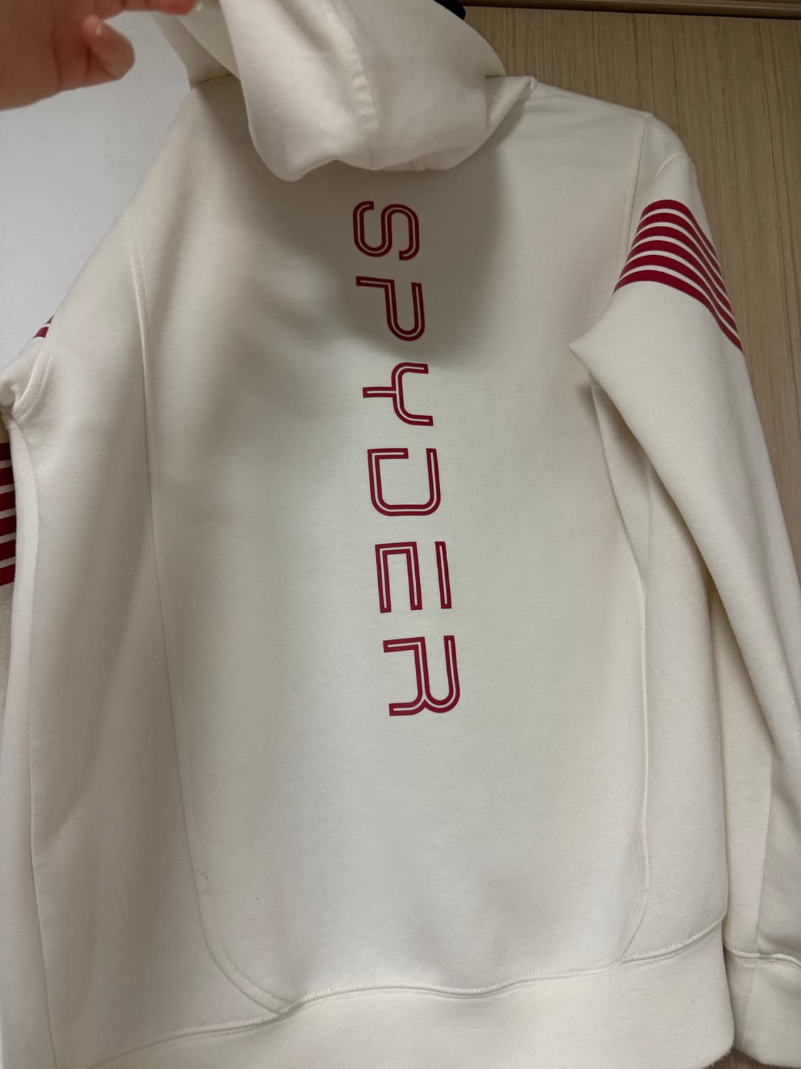 스파이더 후드집업 아이보리 S 상품이미지2