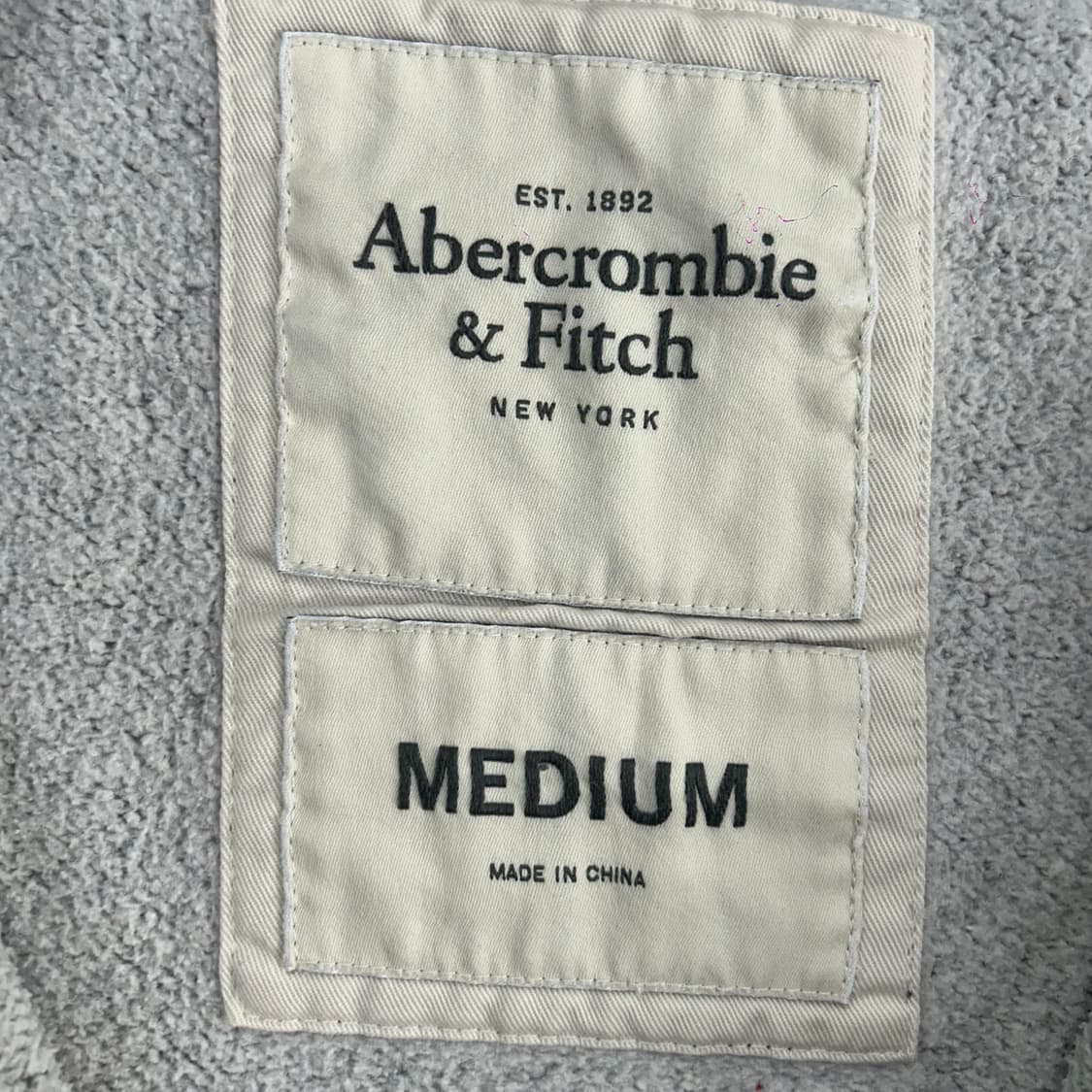 Abercrombie 아베크롬비 스펠아웃로고 그레이 후드집업 상품이미지5