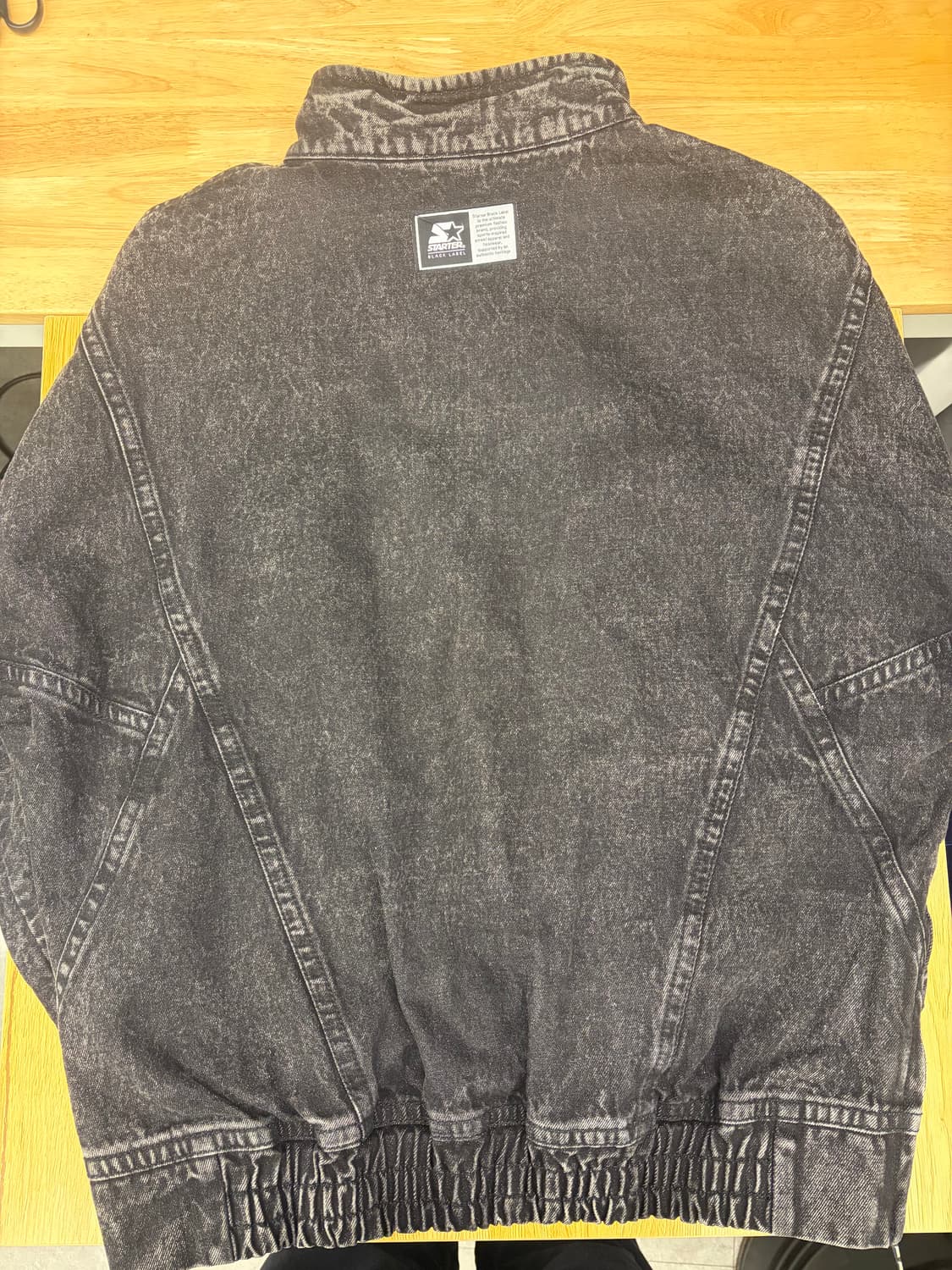 [M]스타터 워싱 흑청데님 하프집업 상품이미지6