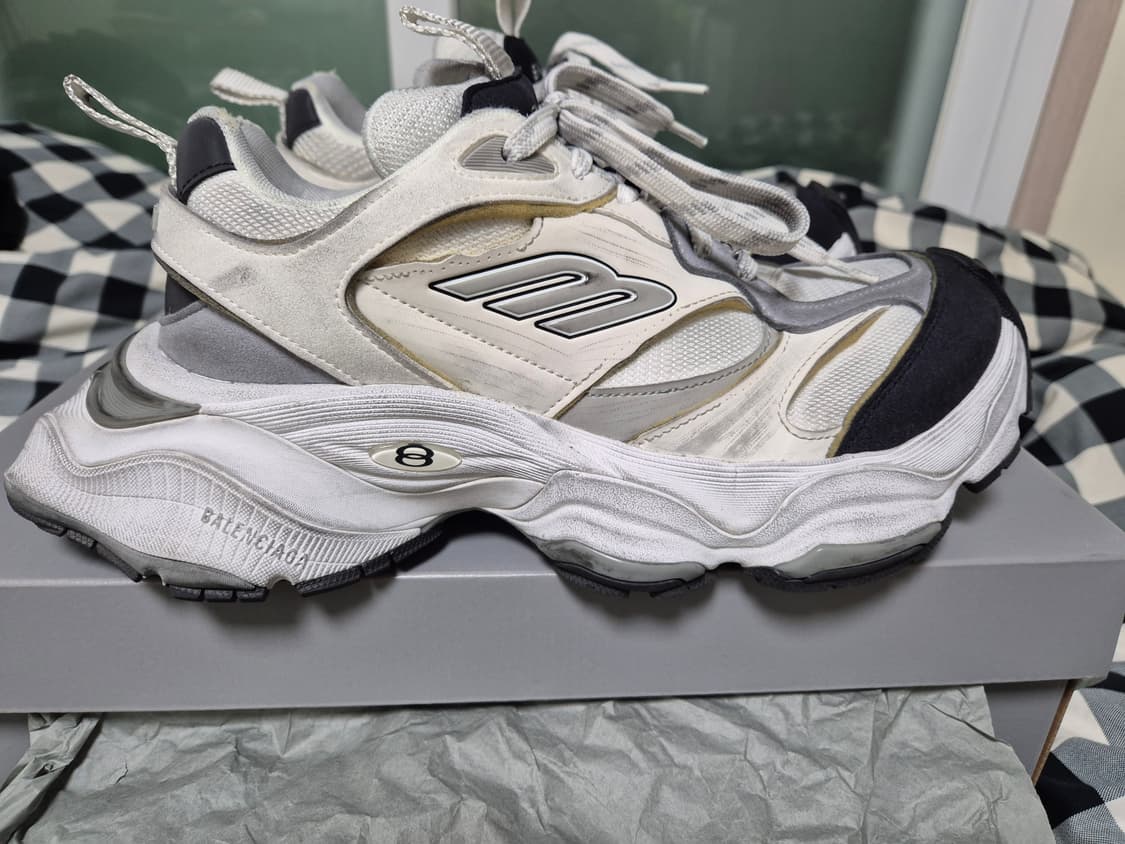 [40] 발렌시아가 카고 스니커즈 화이트 그레이 (런웨이) 상품이미지7