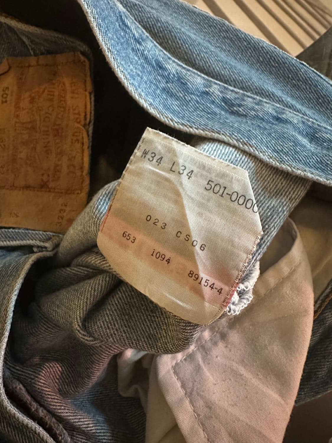 90s USA 빈티지 리바이스 501 데님 팬츠 상품이미지10