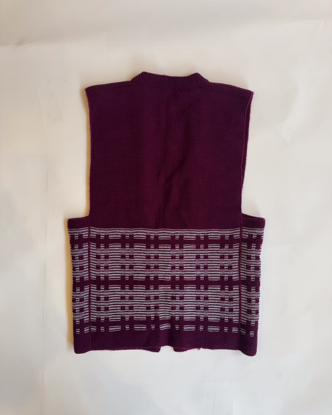 Purple Fair Isle Knit Vest 상품이미지3