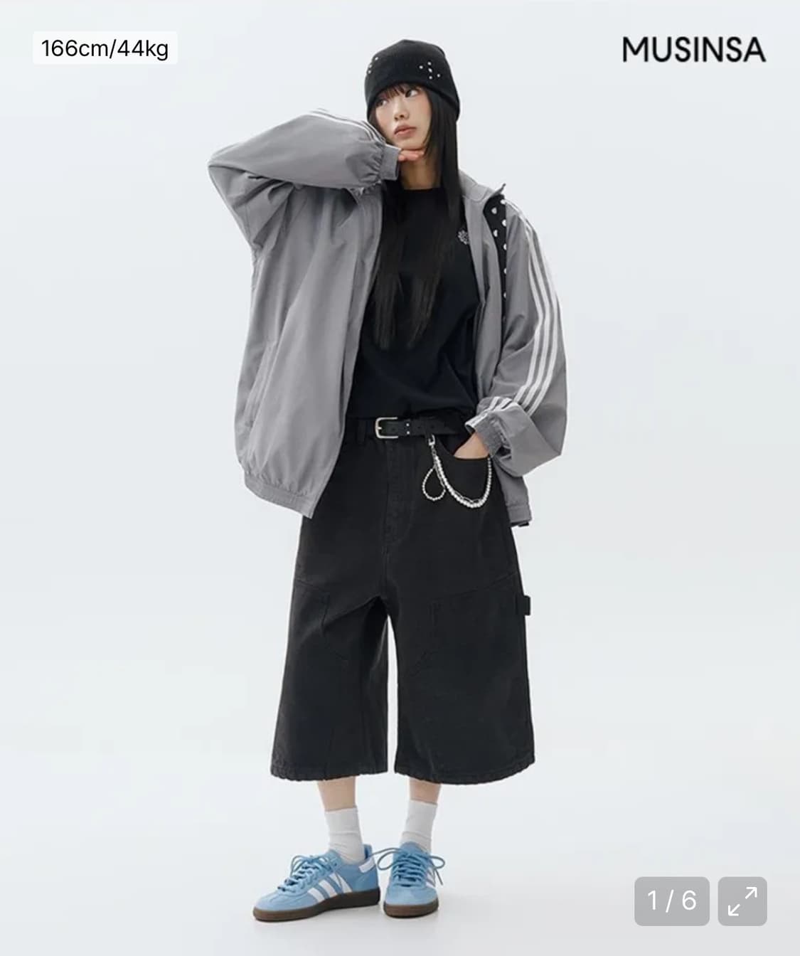 L) ADILENIUM3 오버사이즈 트랙탑 GREY 상품이미지2