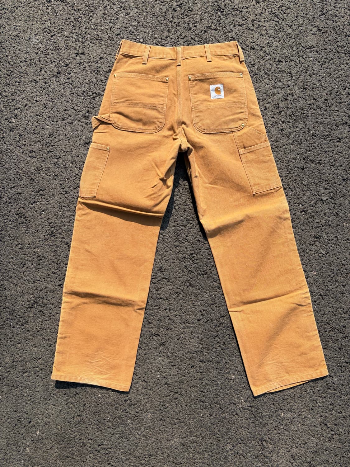 80s-90s 칼하트 더블니 62w 브라운 데드스탁급 상품이미지3