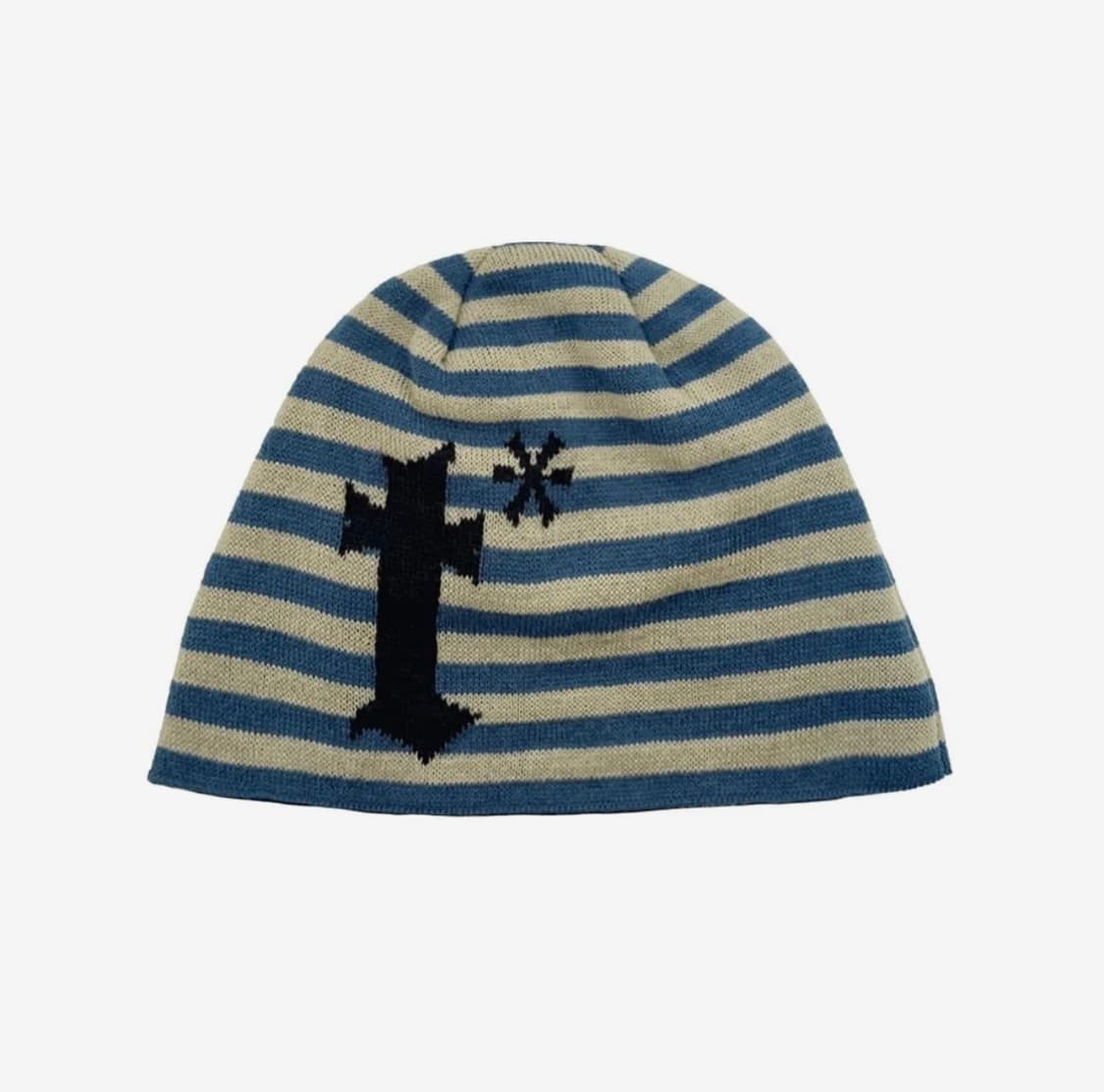 (새상품) 탄산마그네슘 자카드 스트라이프 비니 블루  상품이미지2