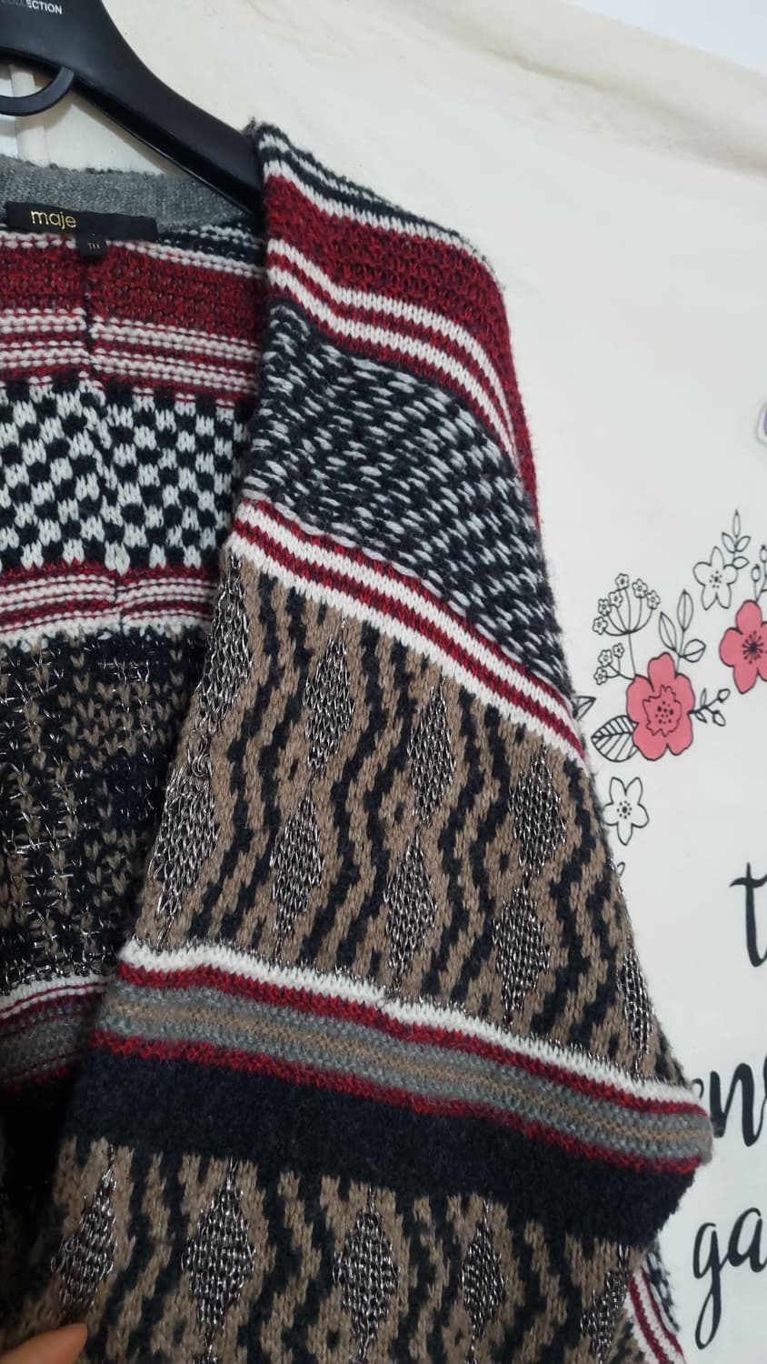 [maje]에스닉 오픈 니트 가디건 80 상품이미지3