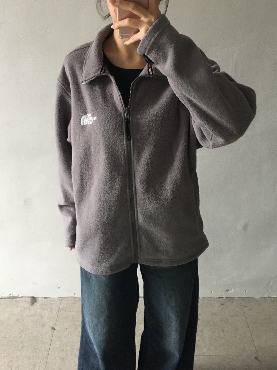 노스페이스 자수로고 플리스집업 상품이미지1