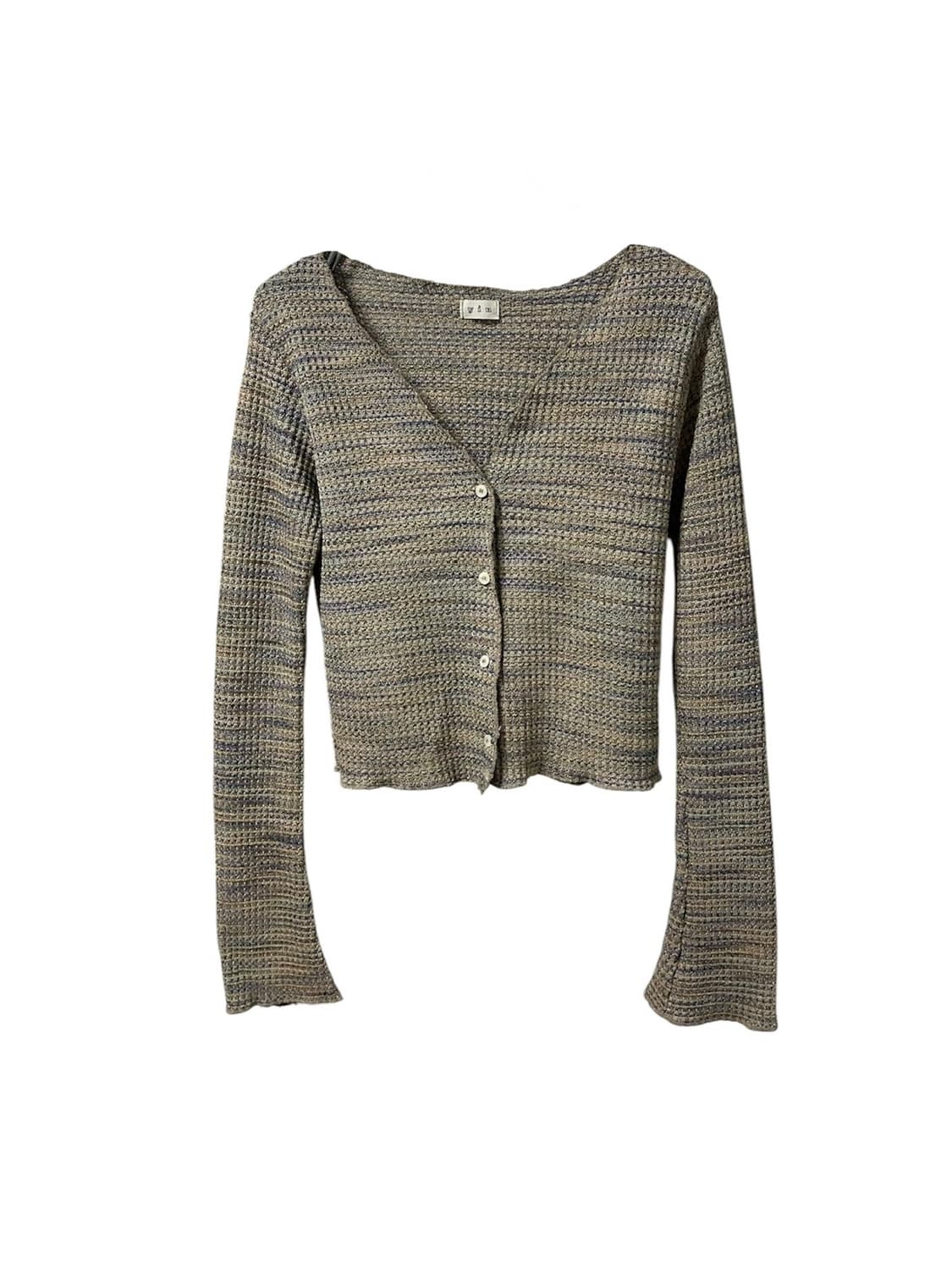 Mixed Knit Button Cardigan 상품이미지2