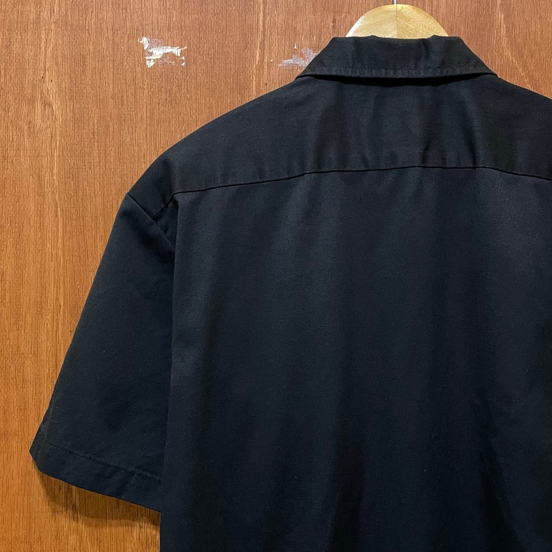 (M) Dickies 디키즈 자수 반팔 워크 셔츠 블랙 상품이미지5