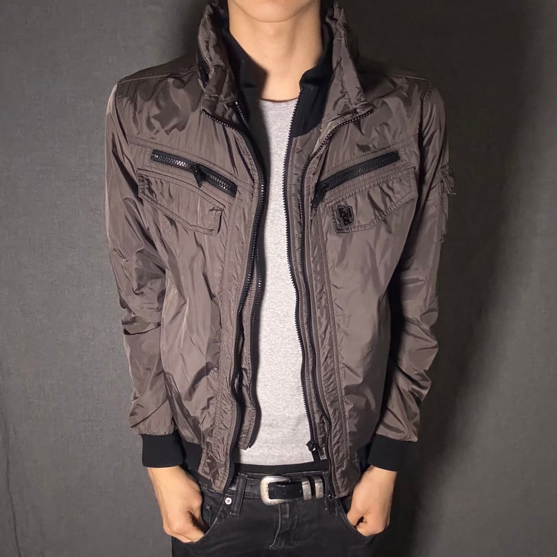 double zip-up nylon jacket 상품이미지3