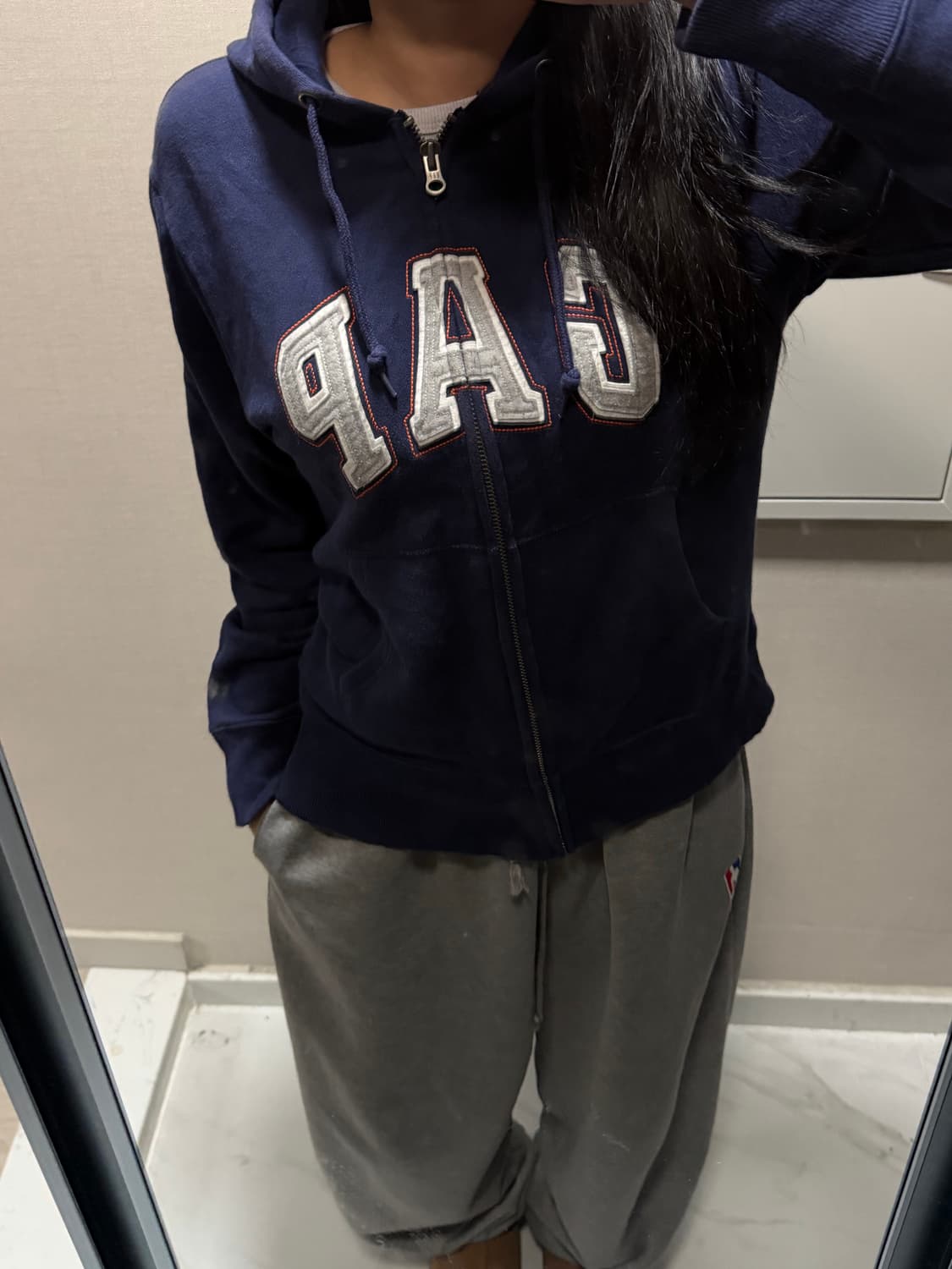 갭 네이비 후드집업 m 상품이미지1