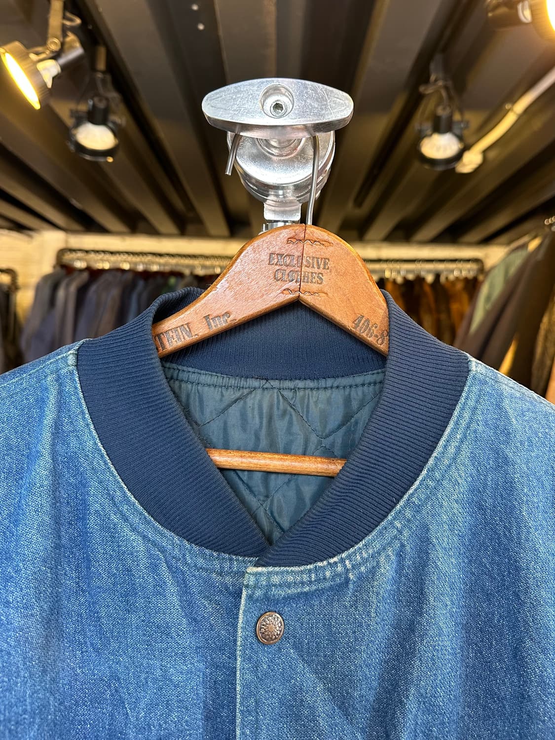 데님 자수 바시티 자켓 made in usa 상품이미지3