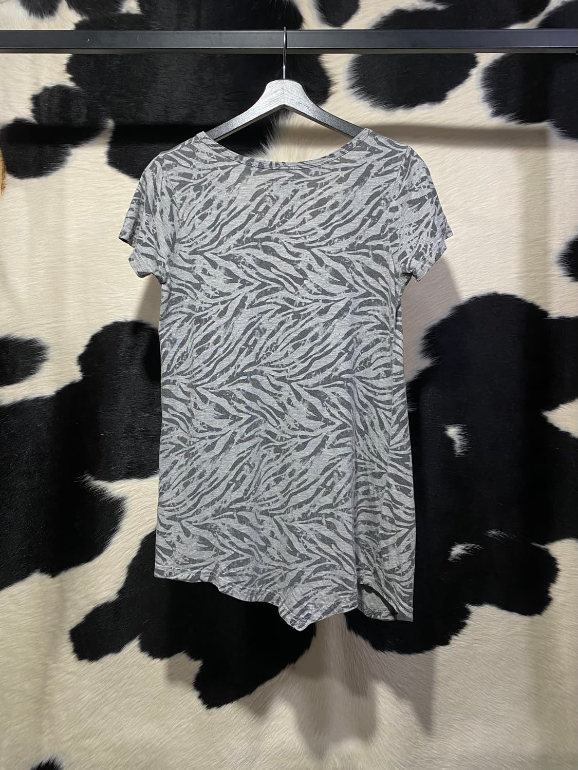 Japanese vtg y2k 프린팅 디테일 언발 반팔티셔츠 상품이미지5